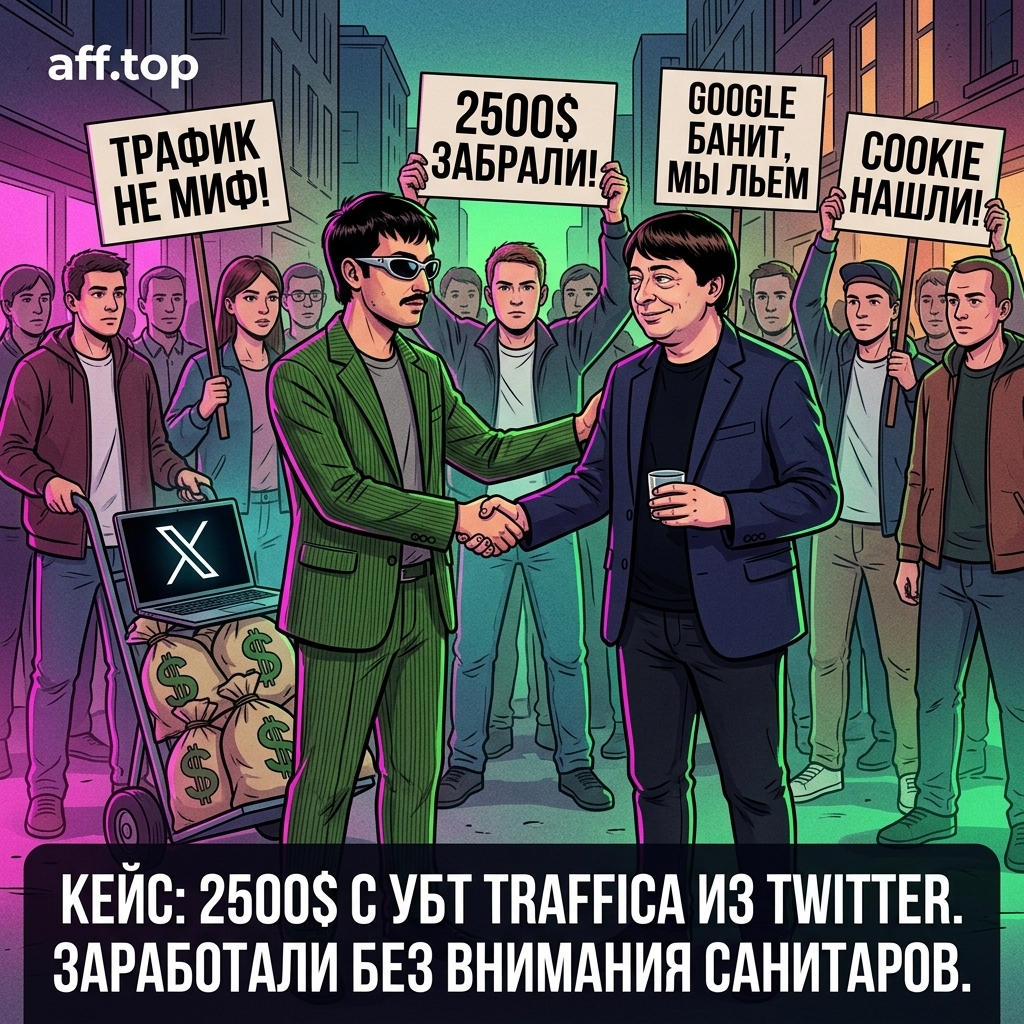 Как заработать 2500$ с УБТ трафика из Twitter’а не привлекая внимания санитаров