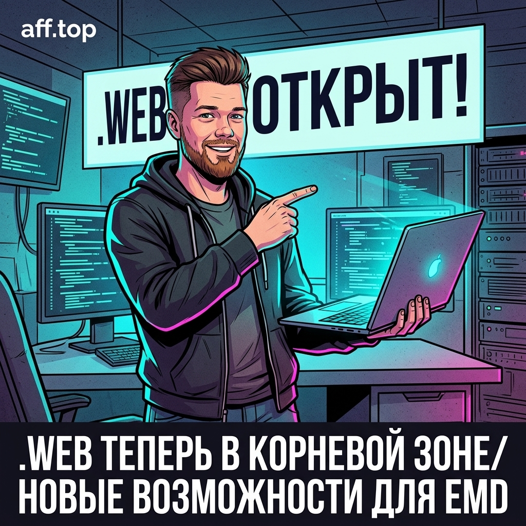 Доменная зона .web делегирован в корневую зону DNS