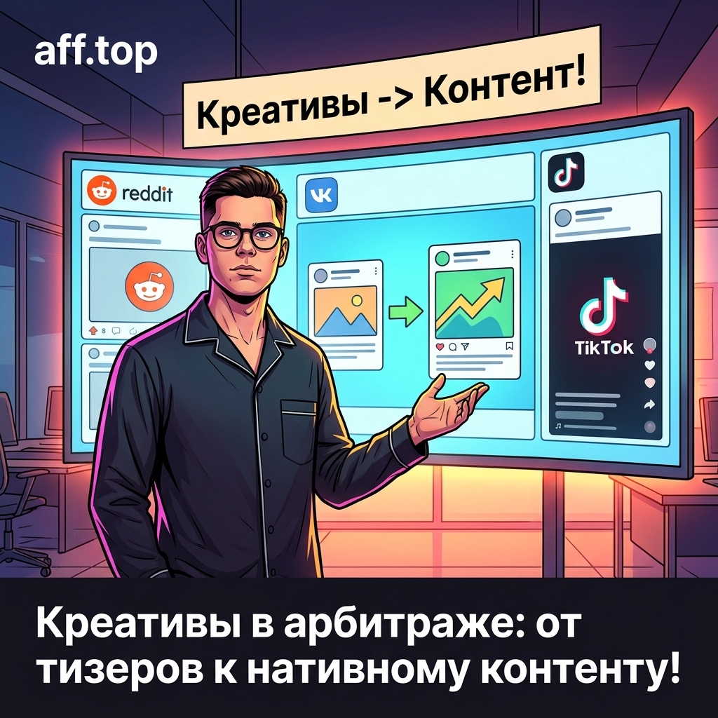 Как арбитражные креативы превращаются в контент? Примеры из VK, Tiktok и Reddit